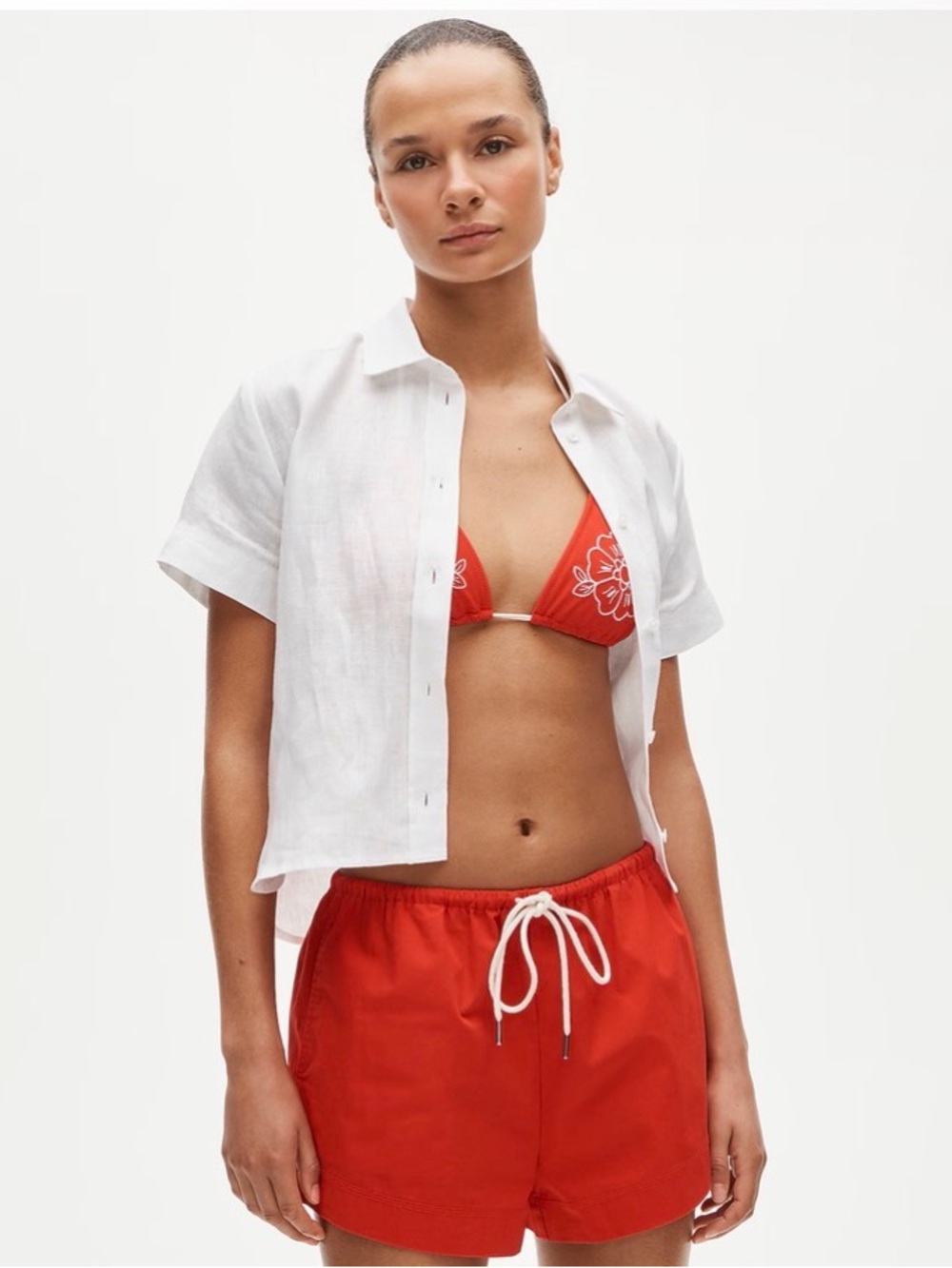J. Crew Cruise drawstring short in cotton poplin - Picture 2 of 6